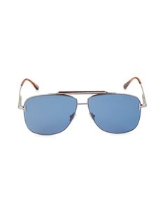 Солнцезащитные очки-авиаторы 60MM Tom Ford, синий