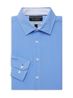 Классическая рубашка приталенного кроя с узором Report Collection, цвет Light Blue