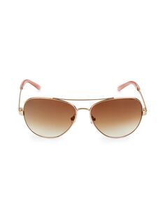 Солнцезащитные очки-авиаторы 58MM Kate Spade New York, цвет Light Brown