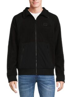 Флисовая куртка с логотипом Karl Lagerfeld Paris, черный