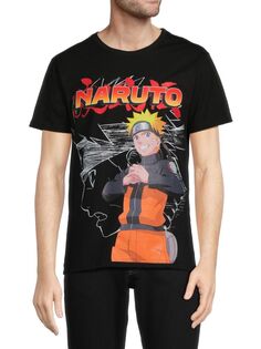 Футболка с круглым вырезом Naruto Kanji и рисунком Reason, черный