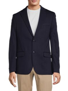 Однотонный пиджак обычного кроя Ben Sherman, темно-синий