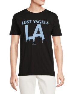 Хлопковая футболка с рисунком Lost Angeles Pima Kinetix, черный