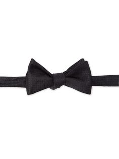 Шелковый галстук-бабочка с завязками Bruno Piattelli, черный