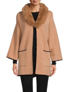Куртка с воротником из искусственного меха Saks Fifth Avenue, цвет New Camel
