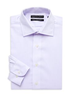 Классическая рубашка узкого кроя Saks Fifth Avenue, фиолетовый