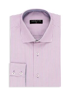 Классическая рубашка из тканого материала классического кроя Adel Masutto, фиолетовый