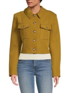 Укороченная куртка в стиле милитари Avec Les Filles, цвет Olive