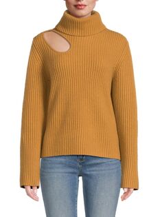 Кашемировый свитер с высоким воротником Dustin Simkhai, цвет Amaretto