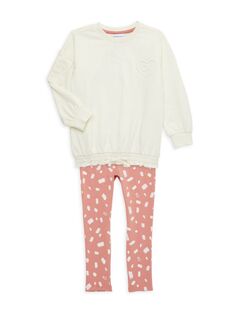 Комплект из двух предметов: топ и леггинсы для маленькой девочки Calvin Klein, цвет Assorted