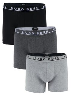 Комплект из 3 трусов-боксеров с логотипом Boss, цвет Assorted Grey