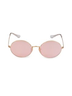 Круглые солнцезащитные очки RB1970 54MM Ray-Ban, цвет Pink Gold