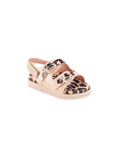 Сандалии Girl&apos;s Wide II с леопардовым принтом Mini Melissa, цвет Pink Brown