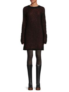 Платье-свитер цвета металлик Baby Alpaca Sonia Rykiel, цвет Black Brown