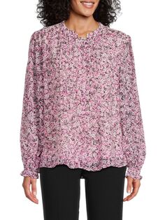 Блузка с цветочным принтом Karl Lagerfeld Paris, цвет Purple Multicolor