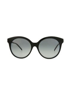 Круглые солнцезащитные очки 55MM Gucci, цвет Black Gold