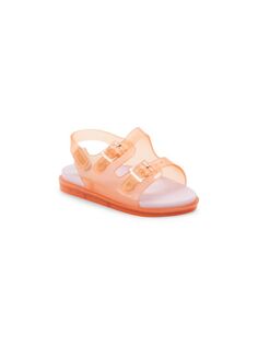 Блестящие сандалии для маленьких девочек и девочек Mini Melissa, оранжевый