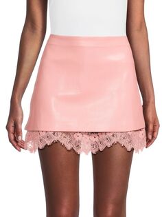 Мини-юбка Rubi из искусственной кожи Alice + Olivia, цвет Rose