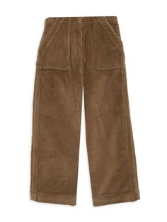 Однотонные вельветовые брюки для маленьких детей и детей Burberry, цвет Toffee