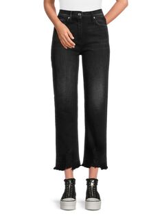 Укороченные джинсы Redon со средней посадкой Iro, цвет Used Black