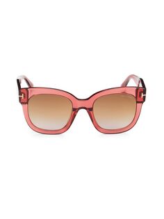 Квадратные солнцезащитные очки 52 мм Tom Ford, розовый