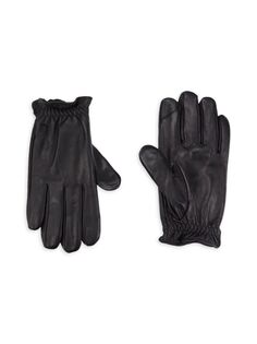 Кожаные перчатки Calvin Klein, черный