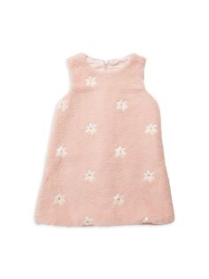 Платье из искусственного меха Polar Daisy для маленьких девочек Doe A Dear, розовый
