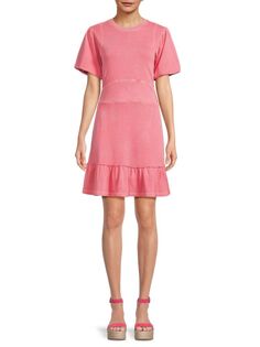 Платье-толстовка с объемными рукавами Grey State, розовый