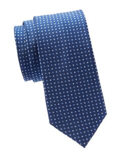 Шелковый галстук Saks Fifth Avenue, темно-синий