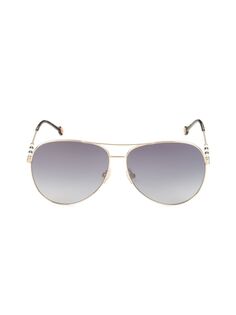 Солнцезащитные очки-авиаторы 64MM Carolina Herrera, фиолетовый