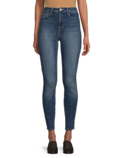 Эластичные джинсы-скинни Monica со сверхвысокой посадкой L&apos;Agence, цвет Parkway L'agence