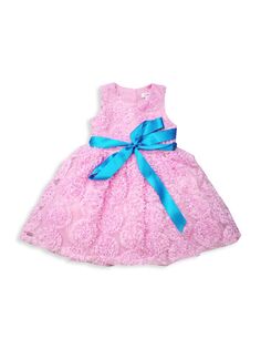 Текстурированное шифоновое платье для маленьких девочек и девочек Joe-Ella, цвет Pastel Pink