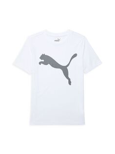 Футболка с логотипом и графическим рисунком для мальчика Puma, цвет Puma White