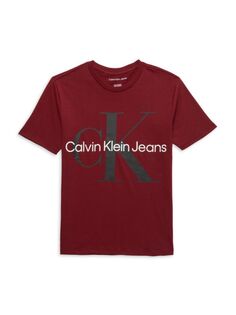 Футболка с логотипом для мальчиков Calvin Klein, цвет Red Carpet