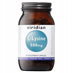 Viridian, L-лизин 500 мг, 90 капс.
