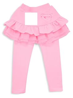 Леггинсы с юбкой для маленьких девочек и девочек Joe-Ella, розовый