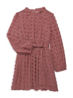 Платье А-силуэта в горошек для маленькой девочки Bcbgirls, розовый