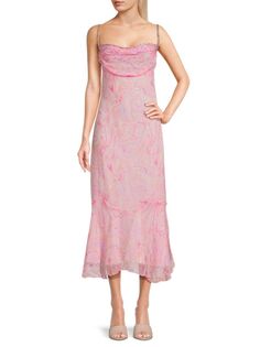 Платье Cookie с воротником-хомутом Loveshackfancy, розовый