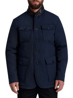 Утепленная полевая куртка Karl Lagerfeld Paris, темно-синий