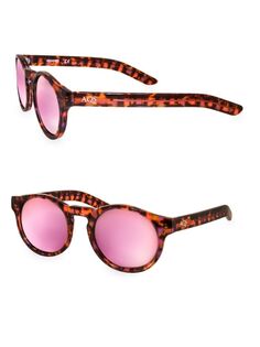 Круглые солнцезащитные очки BENNI 49MM Aqs, цвет Pink Black