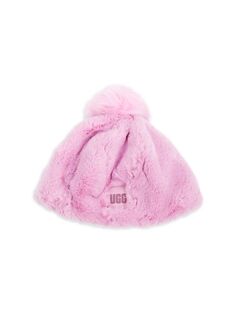 Шапка из искусственного меха с помпоном Ugg, цвет Rose Quartz