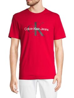 Футболка с логотипом Calvin Klein, цвет Tango Red