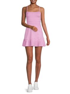 Теннисное платье Swift Racerback Frankies Bikinis, цвет Baby Pink