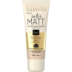 Праймер для лица Satin Matt Matte And Opaque No. 102 Vanilla 30 мл, Eveline Cosmetics