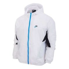 Куртка Men&apos;s Nike Colorblock Logo Printing Hooded Zipper Jacket White, белый