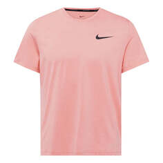 Футболка Nike Pro Dri-FIT Solid Color Casual Sports Quick Dry Round Neck Short Sleeve Pink, мультиколор