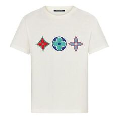 Футболка LOUIS VUITTON LV MENS Multicolor Monogram Print Short Sleeve White, белый