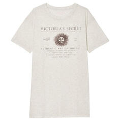 Пижамная футболка Victoria&apos;s Secret Cotton, белый