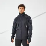 Куртка Kiprun Warm Men&apos;s Running Windproof Water-repellent, черный/серый (Размер М)