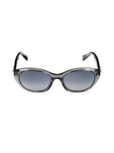 Овальные солнцезащитные очки с кристаллами Swarovski 53MM Swarovski, цвет Grey Smoke